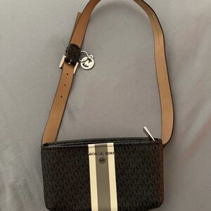 Michael Kors Black and Tan belt bag